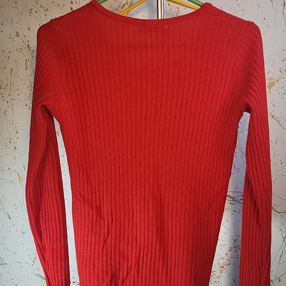 Pringle of Scotland 100% cashmere sweater red Size 36 scotland made - Picture 3 of 5